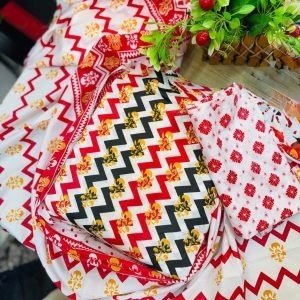 প্রিমিয়াম লিলেন মিক্স থ্রি-পিস - 001