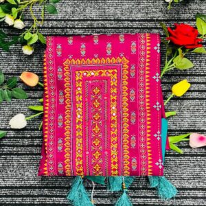 এলিগ্যান্ট কারচুপি কটন থ্রি-পিস - Mezenda